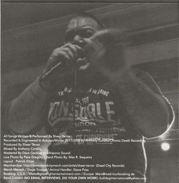 SHEER TERROR (シアー・テラー) - Pall In The Family (Dutch 700 Ltd.Brown Vinyl 1-Sided 12" / New)