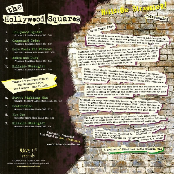 HOLLYWOOD SQUARES, THE (ザ・ハリウッド・スクェアーズ) - Hillside Strangler : Restrangled (Italy 限定プレス LP「廃盤 New」)