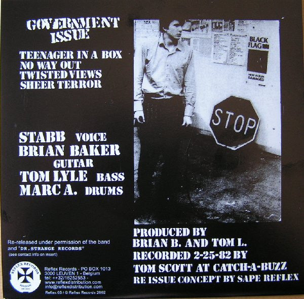 GOVERNMENT ISSUE (ガヴァメント・イシュー) - Make An Effort EP (Belgium 1,800 Ltd.Reissue 7"/ 「廃盤 New」)