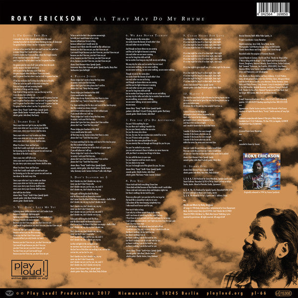 ROKY ERICKSON (ロッキー・エリクソン) - All That May Do My Rhyme (German 限定再発 LP/New)