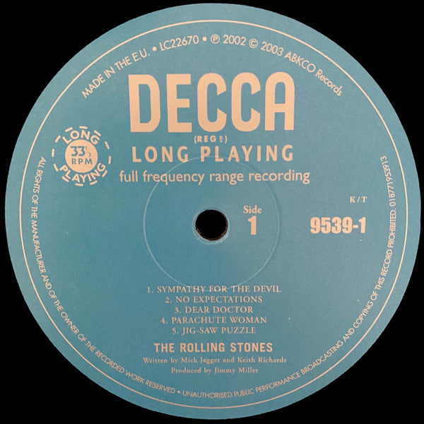 ROLLING STONES (ローリング・ストーンズ) - Beggars Banquet (EU Ltd.Reissue 180g LP/New-0018771953913)