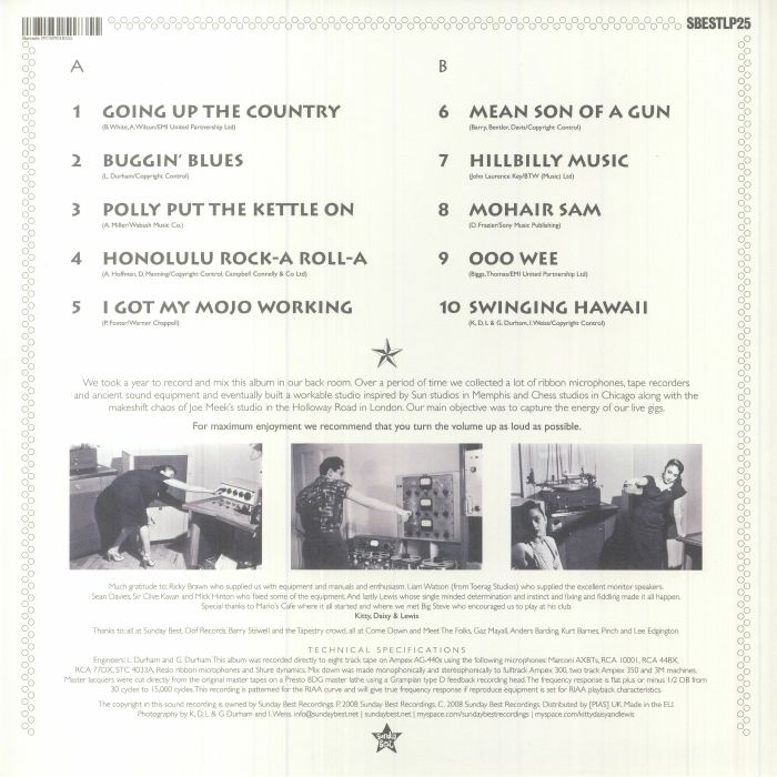 KITTY, DAISY & LEWIS (キティ, デイジー & ルイス) - S.T. - 1st Album (UK 限定復刻再発「ホワイトヴァイナル」 LP/NEW)