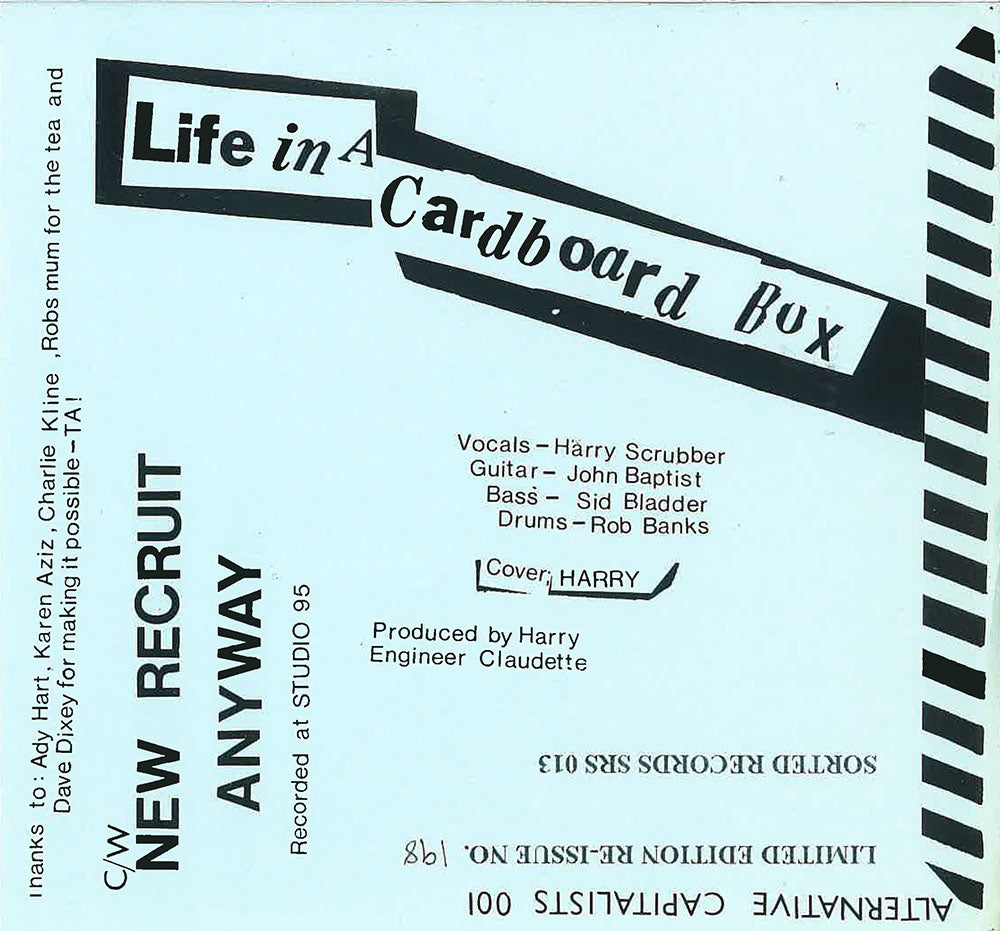 INTESTINES (インテスティンズ) - Life In A Cardboard Box (UK 限定ナンバリング入り正規再発 7"/水色ジャケ「廃盤 New」)