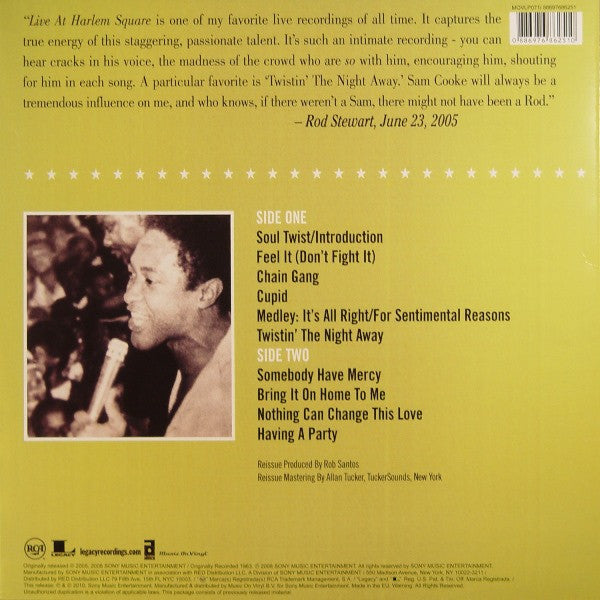 SAM COOKE (サム・クック) - One Night Stand! Live At The Harlem Square Club 1963 (EU M.O.V.社限定リマスター再発「180g HQ=高音質」 LP/New)