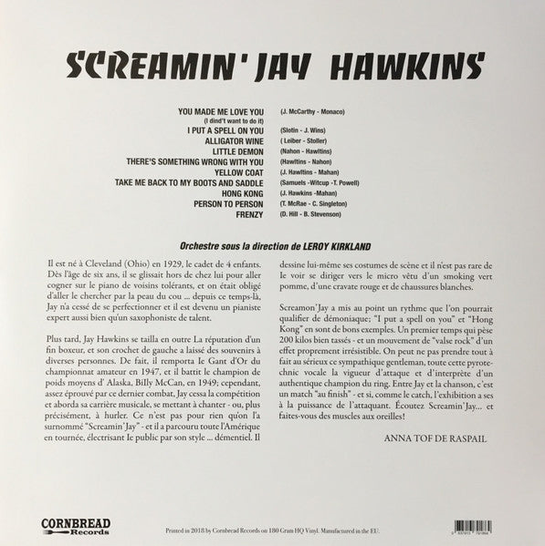 SCREAMIN’ JAY HAWKINS (スクリーミン・ジェイ・ホーキンス) - Screamin' Jay Hawkins (EU Ltd.Reissue LP/New)