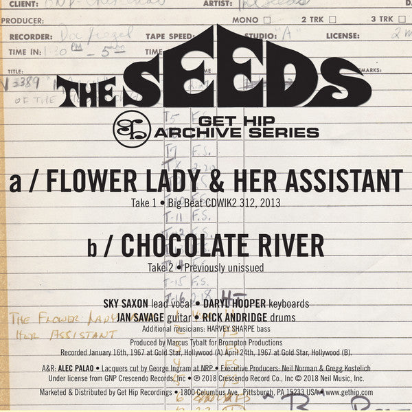 SEEDS (シーズ) - Flower Lady And Her Assistant (Take 1) (US Ltd. 7"+PS/New)