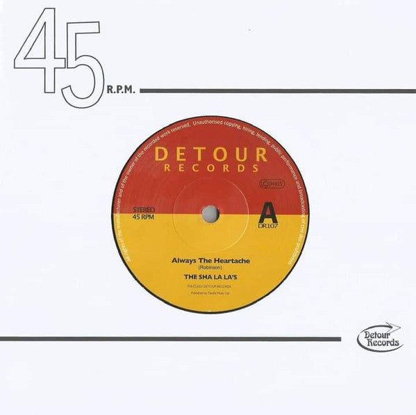 SHA LA LA'S (シャ・ラ・ラズ) - Always The Heartache +2 (UK 150枚限定3曲入り「黒盤7"+カンパニー・スリーブ/New)