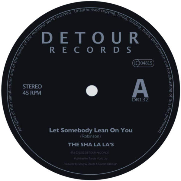 SHA LA LA'S (シャ・ラ・ラズ) - Let Somebody Lean On You +2 (UK 150 Limited 7"+CS/New)