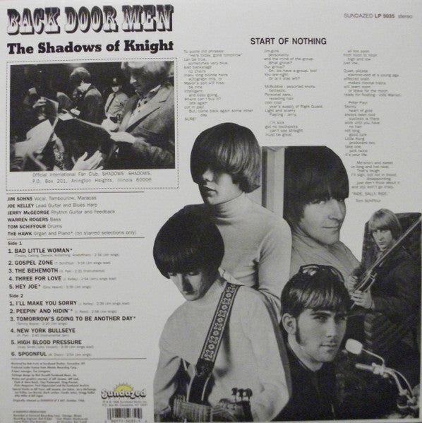 SHADOWS OF KNIGHT (シャドウズ・オブ・ナイト) - Back Door Men (US Ltd.Reissue Blue Vinyl LP/New)