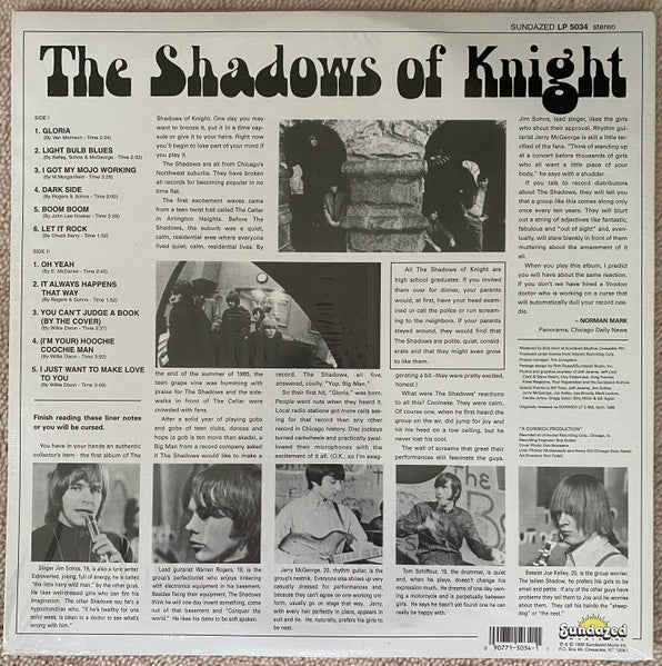 SHADOWS OF KNIGHT (シャドウズ・オブ・ナイト) - Gloria (US Ltd.Reissue HQ LP/New)