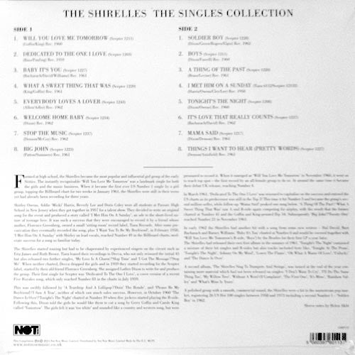 SHIRELLES (シュレルズ) - The Singles Collection (EU Limited 180g LP/New)