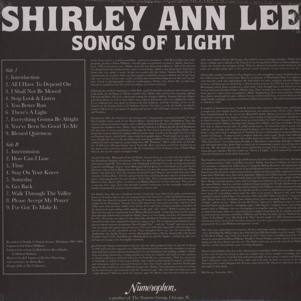 SHIRLEY ANN LEE (シャーリー・アン・リー) - Songs Of Light (US 限定ブラウンヴァイナル LP/New)
