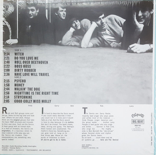 SONICS (ソニックス) - Here Are The Sonics ! (UK 限定再発 180g 「HQ=高音質」 Vinyl LP/New) '65年ガレージ・クラシック、デビュー・アルバム
