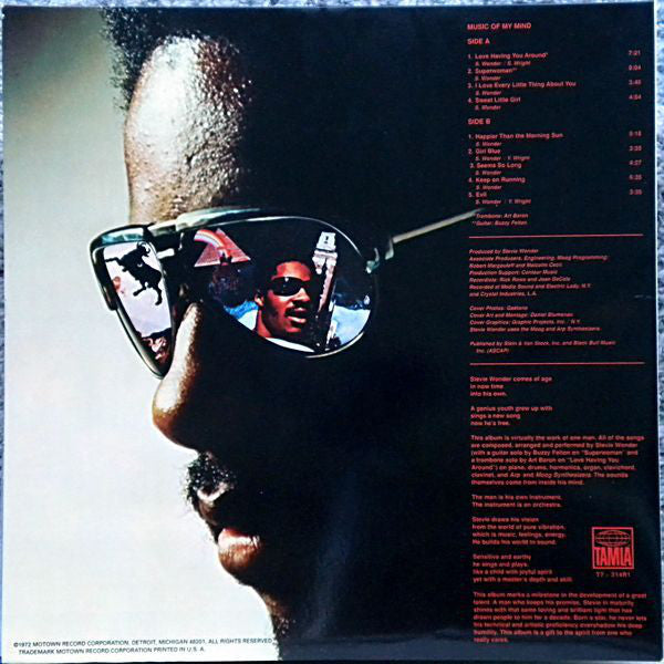 STEVIE WONDER (スティーヴィー・ワンダー) - Music Of My Mind (US 限定復刻再発 LP/New)
