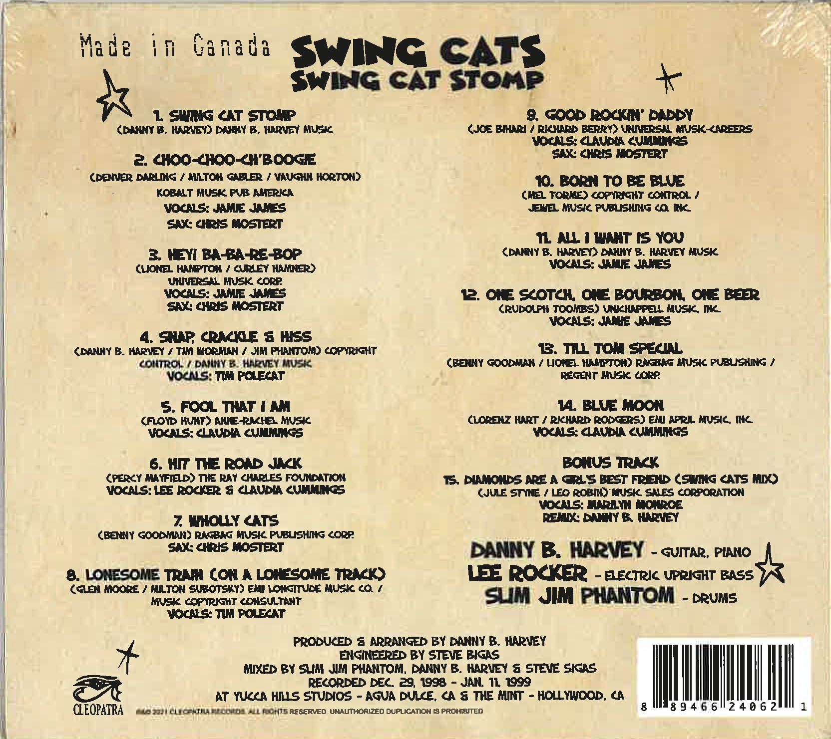 SWING CATS (スウィングキャッツ) - Swing Cat Stomp (US Ltd.Digipack CD/New)