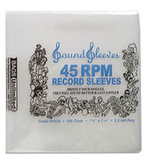 7” OUTER POLY-SLEEVE(透明) - 100枚セット