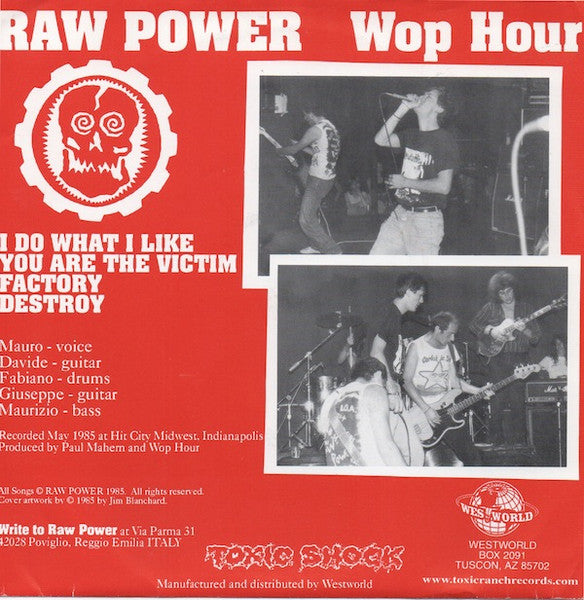 RAW POWER (ロウ・パワー) - Wop Hour (US 限定プレス再発 7"「廃盤 New」)