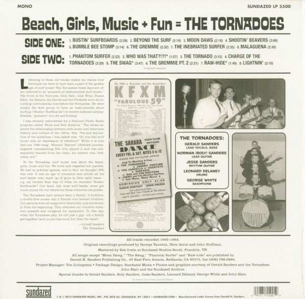 TORNADOES (トルネードス) - Beyond The Surf (US '16 RSD 1000 Ltd.Blue Vinyl Mono LP/New)