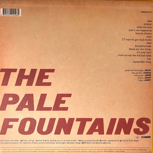 PALE FOUNTAINS, THE (ペイル・ファウンテンズ) - ...From Across The Kitchen Table (EU 限定復刻再発 LP/NEW)