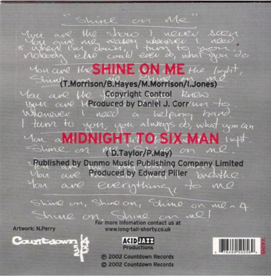 LONG TALL SHORTY (ロング・トール・ショーティー) - Shine On Me (UK 限定プレス 7"「廃盤 New」)