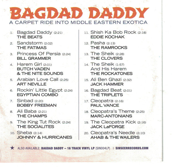 V.A. (50’s & 60’s 中近東イメージ・エギゾティック怪曲コンピ) - Bagdad Daddy (OZ 限定プレス CD/New) LPよりも4曲多い20曲入り!