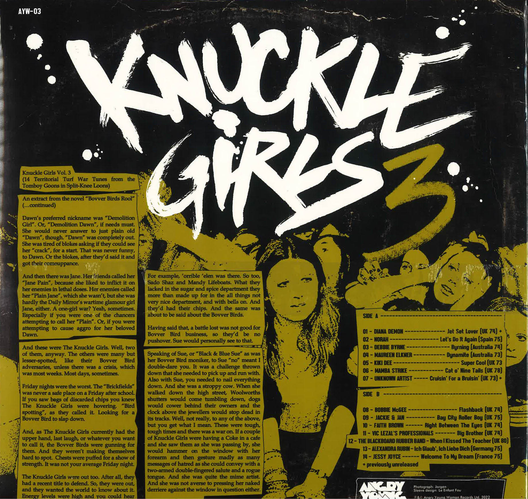 V.A. (70's 欧米マイナー女性グラム・コンピ / カラー盤 ) - Knuckle Girls Vol.3 (UK Ltd.Color Vinyl LP/New)