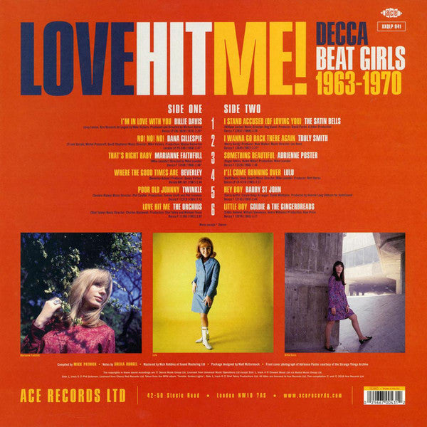 V.A. (60's 英国Decca社所属ガールPOPコンピ) - Love Hit Me! Decca Beat Girls 1963-1970 (UK-EU 限定リリース LP/New)