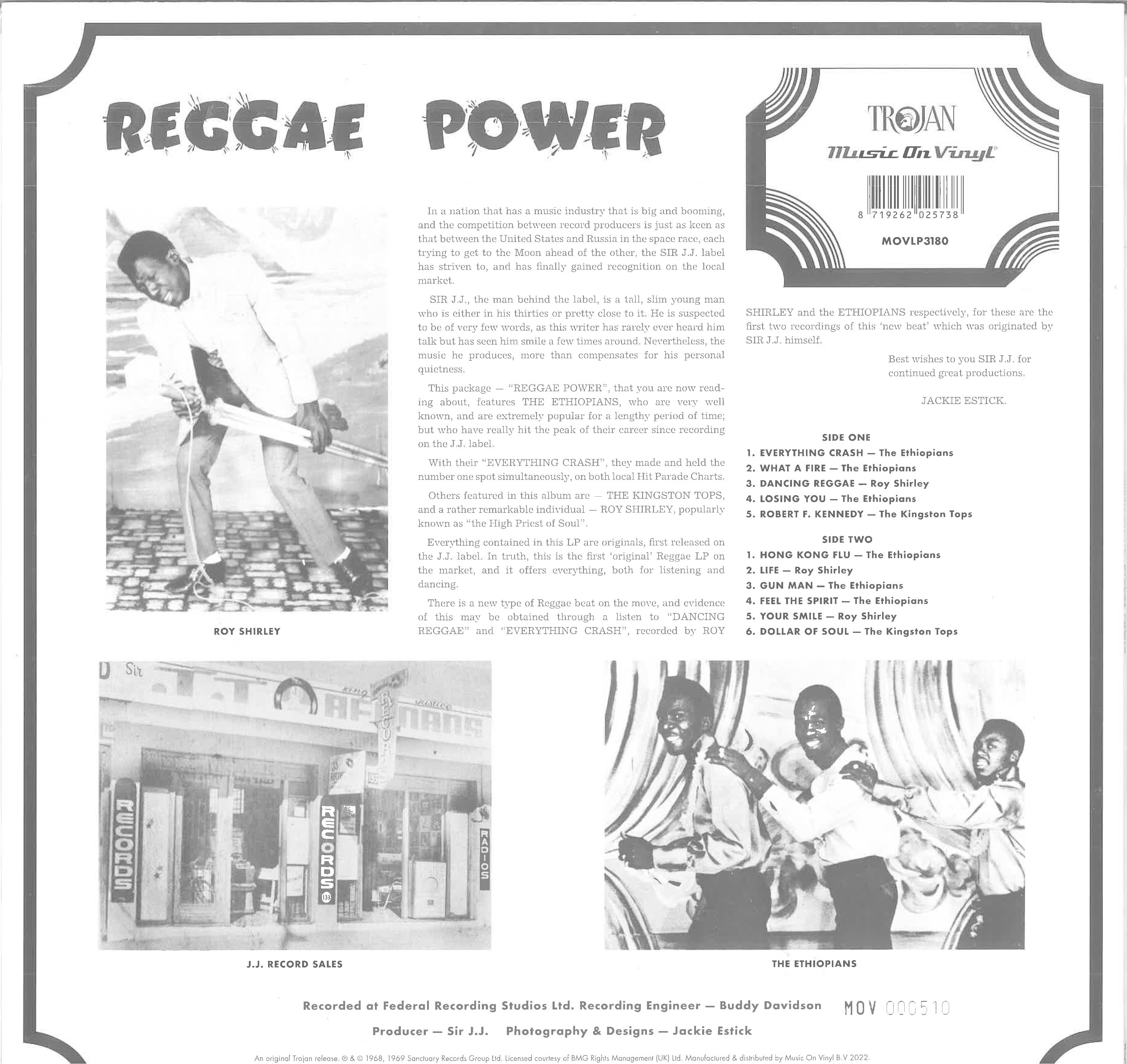 V.A. ('69年ジャマイカ・コンピ) - Reggae Power (EU M.O.V. 1,000 Ltd,Reissue Orange Vinyl 180g LP/New)