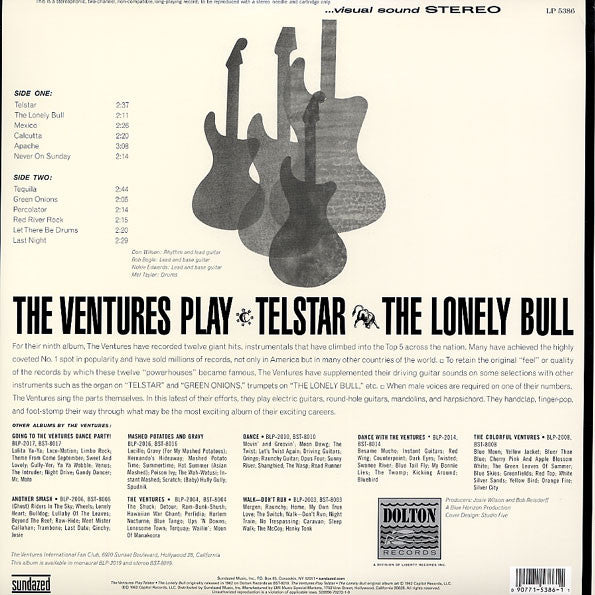 VENTURES (ベンチャーズ) - Play Telstar - The Lonely Bull And Others (US Ltd.Reissue 180g Yellow Vinyl Stereo LP/New)