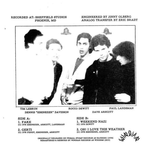 EBENEZER AND THE BLUDGEONS (エベネゼル & ザ ・ブラジェオンズ) - Peer Pressure (US 限定プレス再発 7"「廃盤 New」)