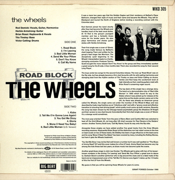 WHEELS (ホイールズ) - Road Block (UK Limited LP/New)