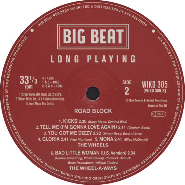 WHEELS (ホイールズ) - Road Block (UK Limited LP/New)