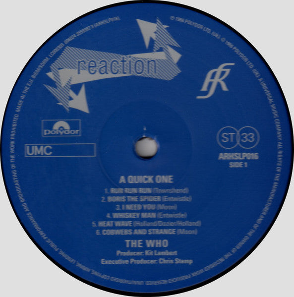 WHO (フー) - A Quick One (UK-EU-US Ltdl.Half Speed Mastering Stereo LP/New)