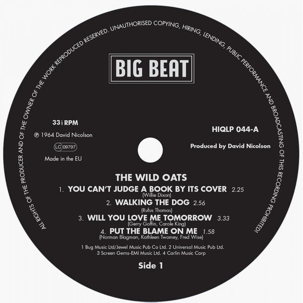 WILD OATS (ワイルド・オーツ) - The WIld Oats (UK Limited 10 inch LP/New)