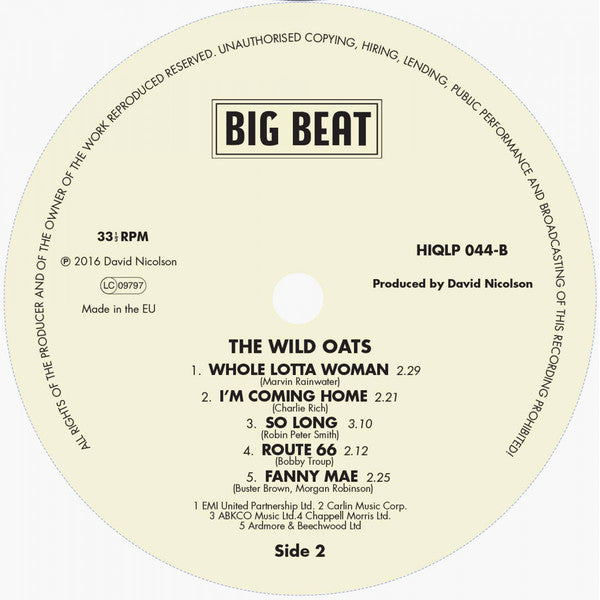 WILD OATS (ワイルド・オーツ) - The WIld Oats (UK Limited 10 inch LP/New)