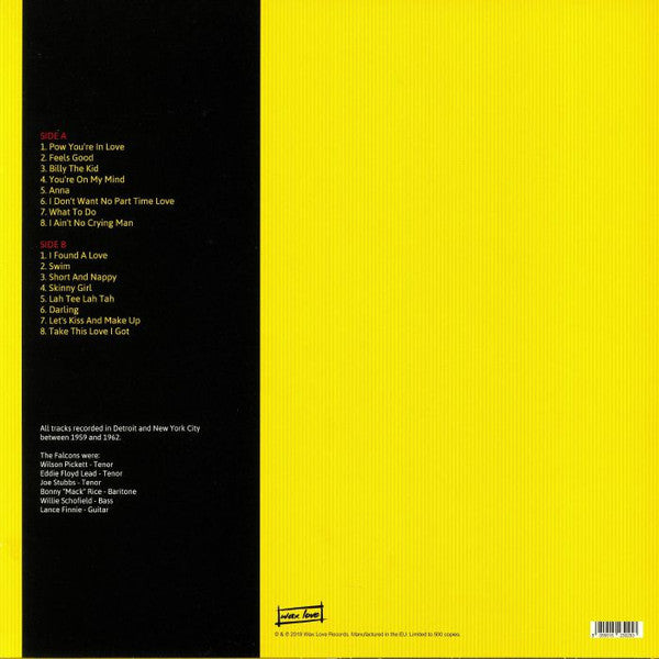 WILSON PICKETT & THE FALCONS (ウィルソン・ピケット & ザ・ファルコンズ) - Feels Good (EU 500枚限定プレス LP/New) 初期ファルコンズ在籍期のコンピ全16曲