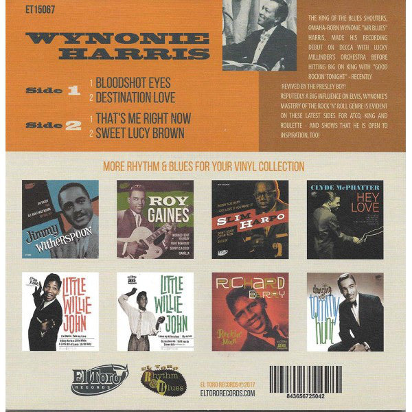 WYNONIE HARRIS (ワイノニー・ハリス) - Bloodshot Eyes +3 (Spain Ltd.Reissue 7"EP/New)