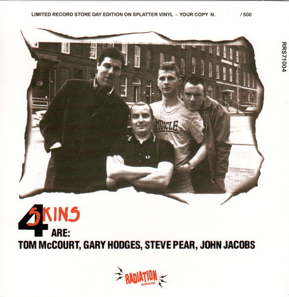 4 SKINS (フォー・スキンズ) - One Law For Them (Italy 500枚限定 RSD 2016 再発カラーヴァイナル7" / New)