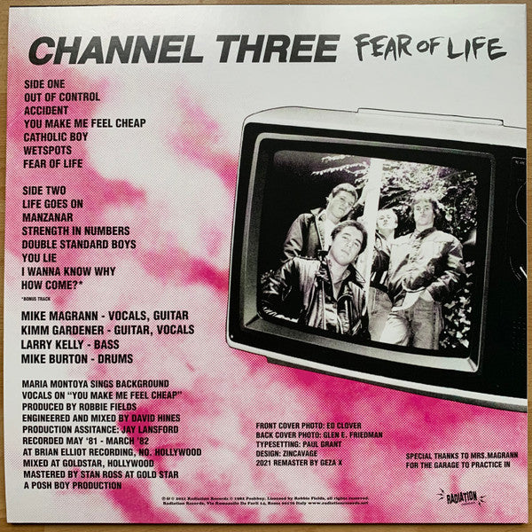 CHANNEL 3 (チャンネル・スリー) - Fear Of Life (Italy 500 Ltd.Reissue LP/ New)