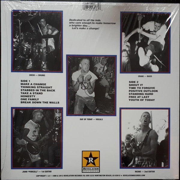 YOUTH OF TODAY (ユース・オブ・トゥデイ) - Break Down The Walls (US 限定再発「ピンクヴァイナル」LP/New)