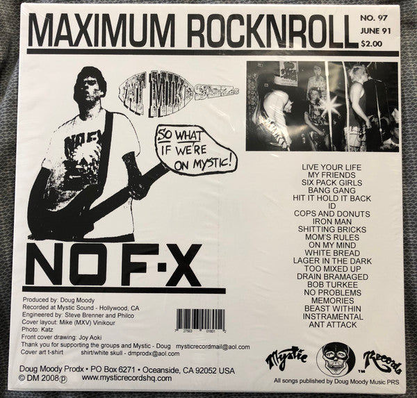 NOFX (ノーエフエックス) - Maximum Rocknroll (US 限定プレス再発 LP+スカル・ジャケ / New) ミスティック時代コンピ!
