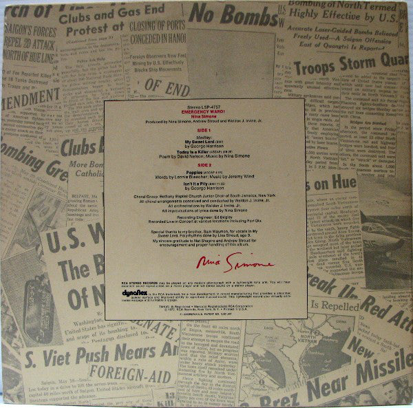 NINA SIMONE (ニーナ・シモン) - Emergency Ward! / In Concert (US Ltd.Reissue LP/New)