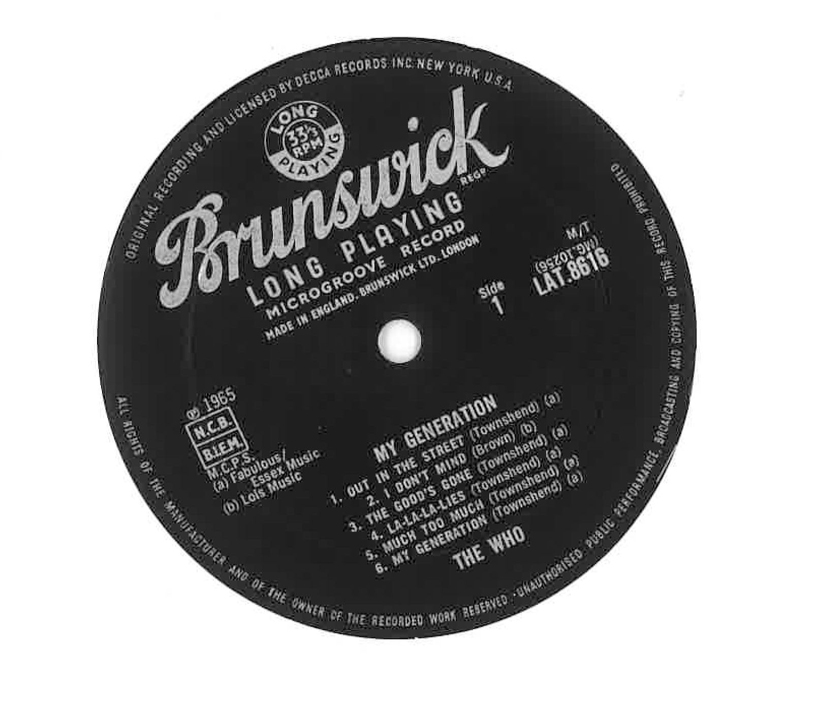 WHO (フー) - My Generation (UK Orig.Mono LP/CS)