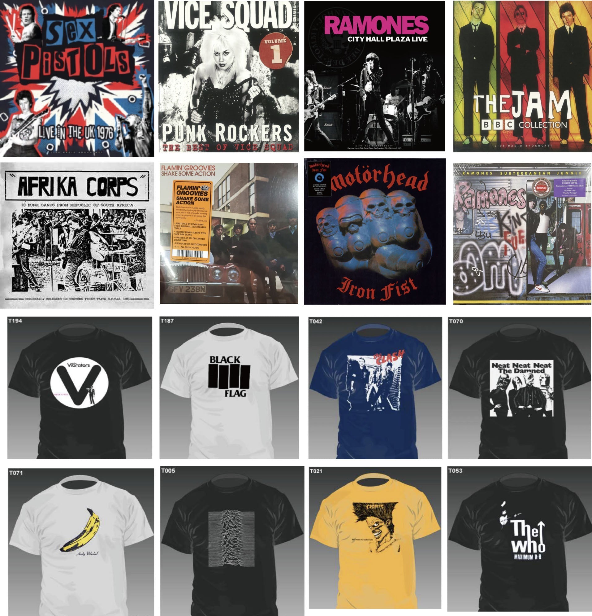 新着 パンク、ハードコア、ロック [新品] 新旧 LP、CD、定番Tシャツ 44点 入荷中！