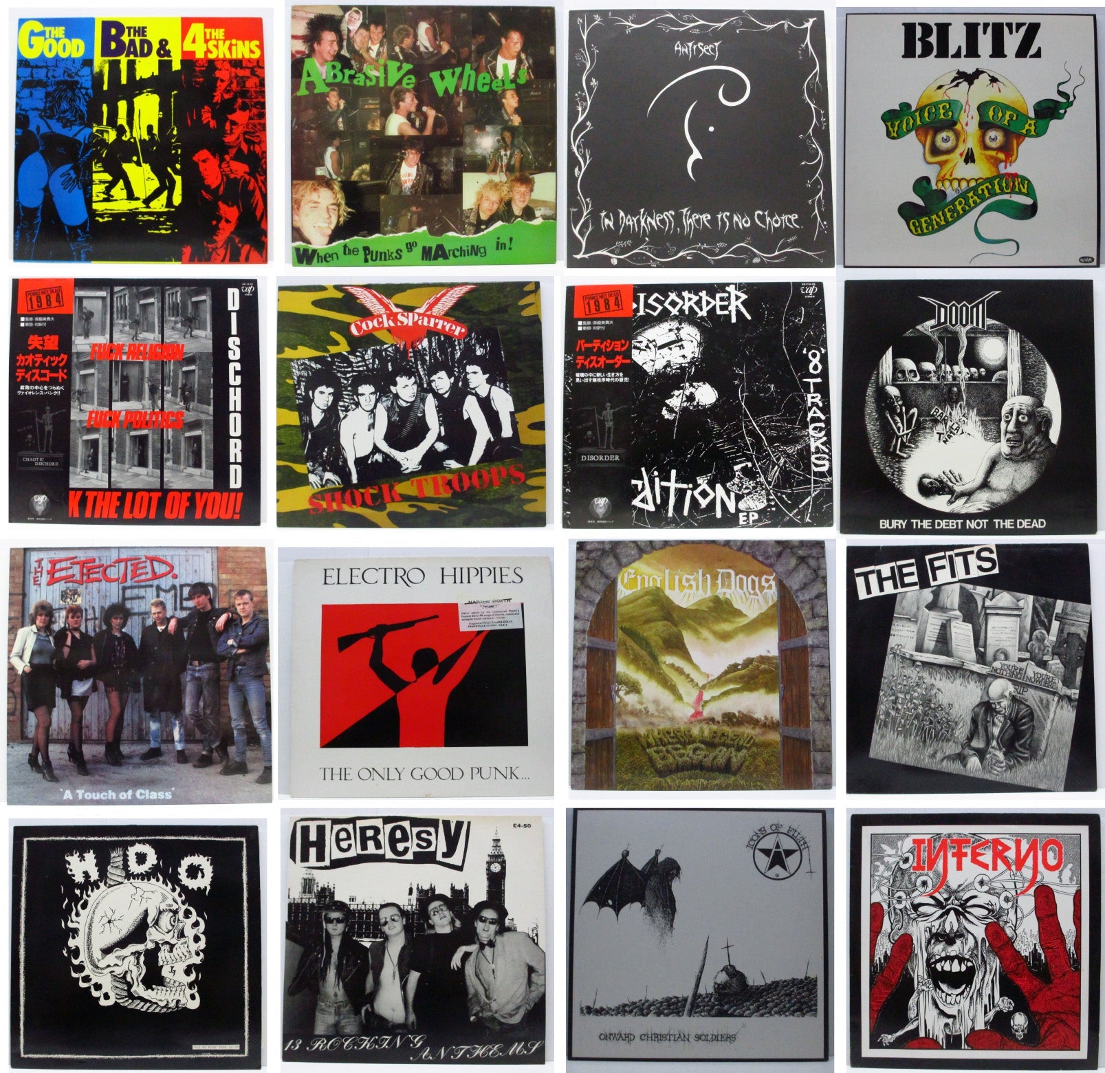 新入荷！ レア！80〜90’s UK/EURO ハードコア、Oi!スキンズ  LP/12” (A〜K編） 51 点 入荷中!