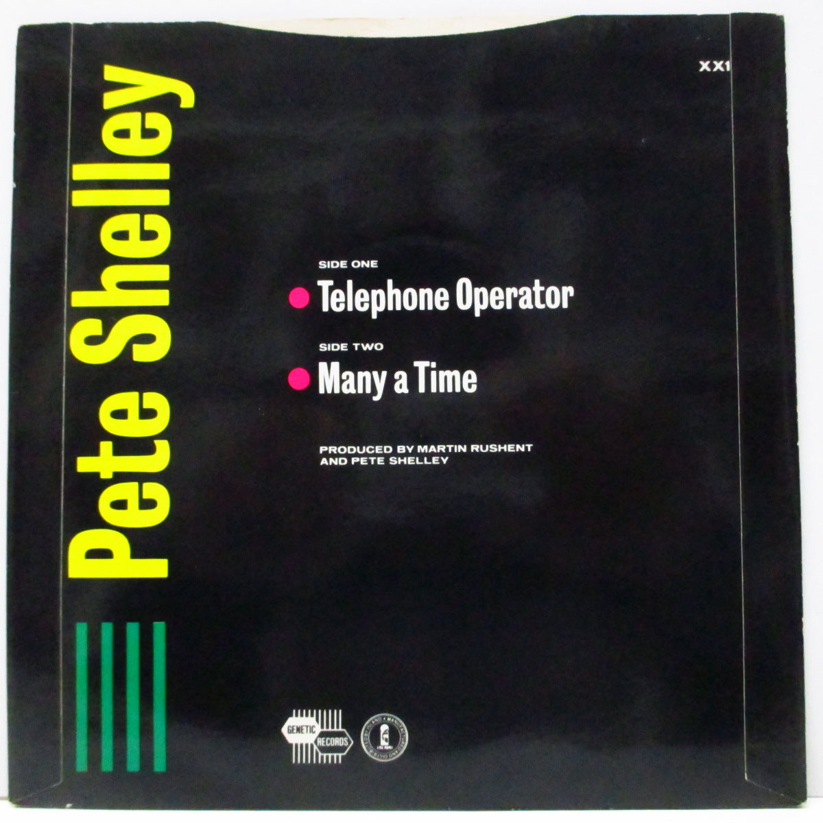 PETE SHELLEY (ピート・シェリー)  - Telephone Operator (UK オリジナル 7"/光沢固紙折り返しジャケ)クラブヒット名曲！