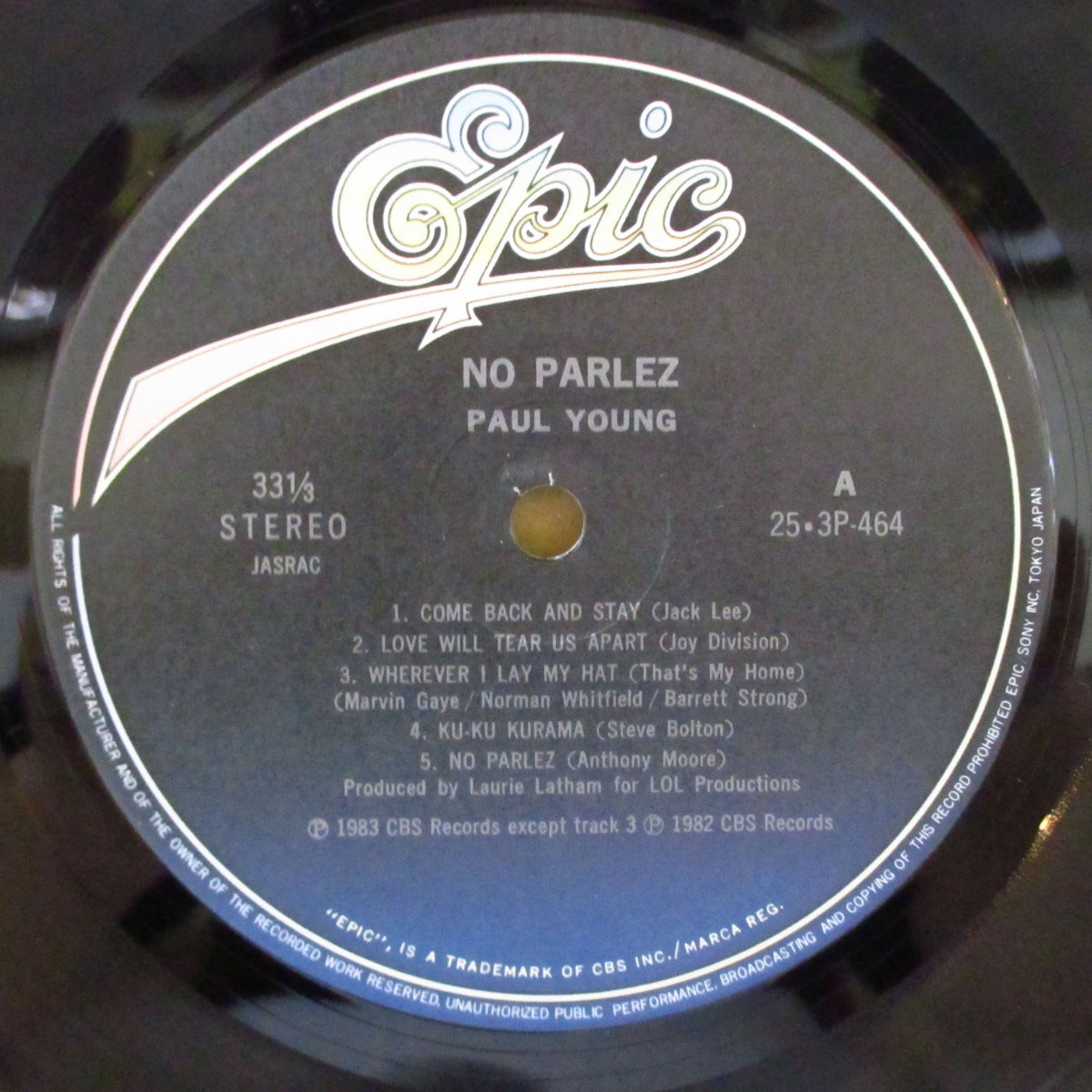 PAUL YOUNG  (ポール・ヤング)  - 何も言わないで - No Parlez (Japan オリジナル LP+緑帯, インサート) '83年ソロ1stアルバム