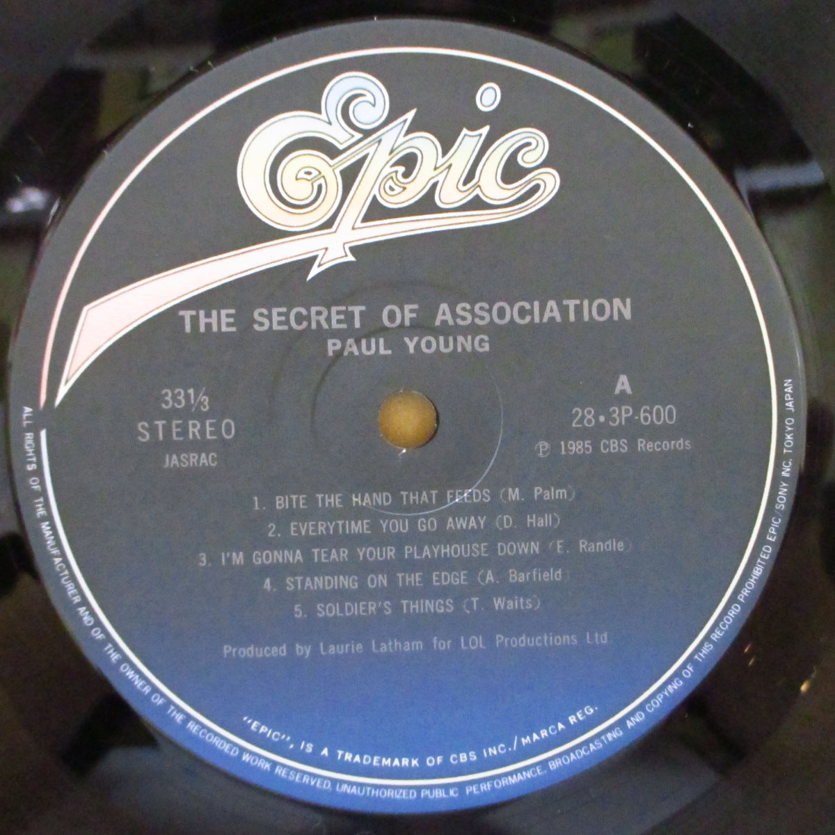 PAUL YOUNG  (ポール・ヤング)  - The Secret Of Association (Japan オリジナル LP+帯, 2xブックレット) '85年2ndアルバム