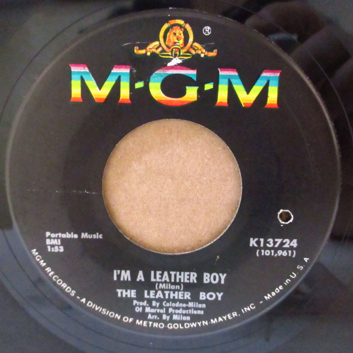 LEATHER BOY, THE (ザ・レザーボーイ)  - I'm A Leather Boy / Shadows (US '67 オリジナル7インチ+カンパニー・スリーブ)ペブルス収録破壊系ガレージ & 怪メロ・退廃系バラッド！