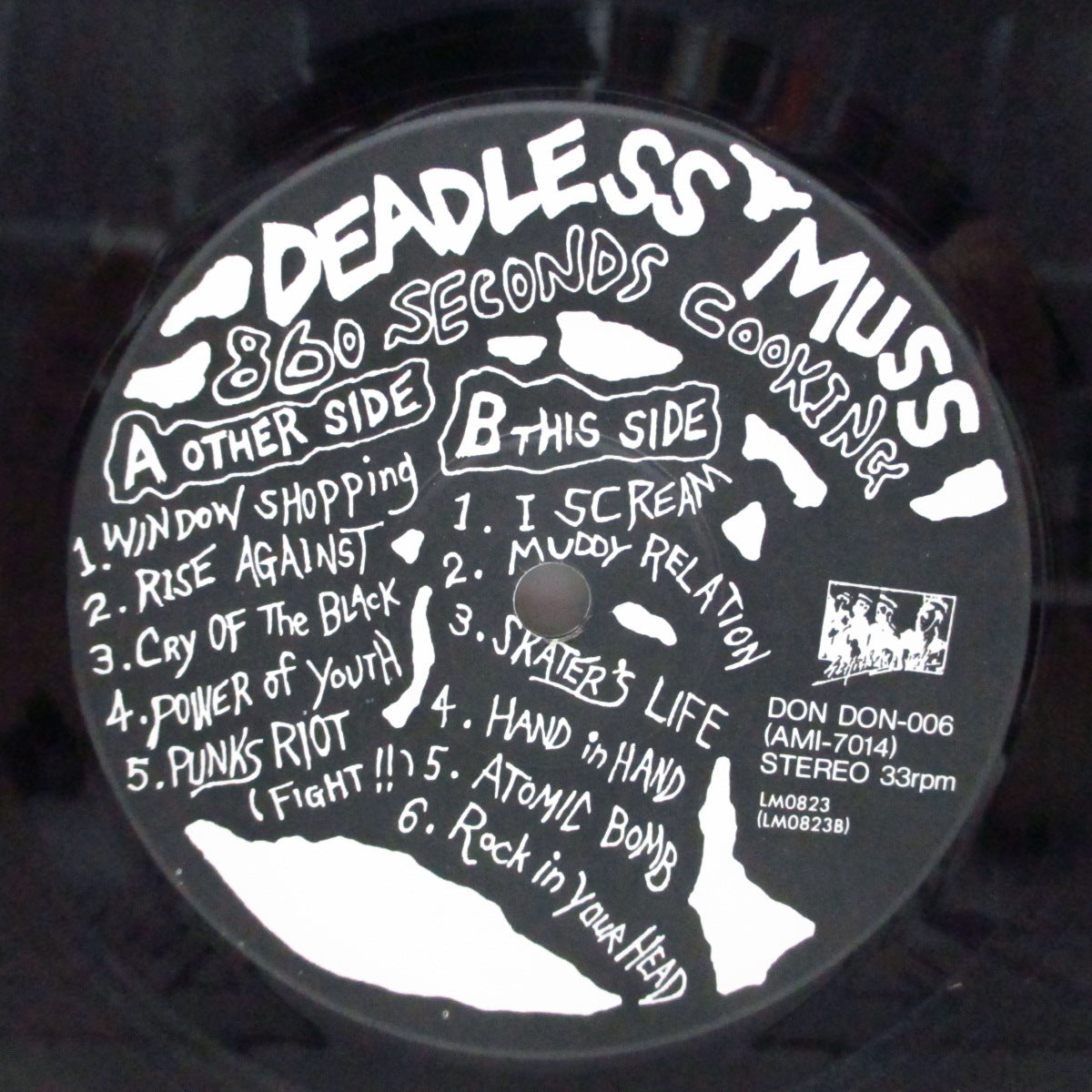 DEADLESS MUSS (デッドレス・マス)  - 860 Second Cooking (Japan オリジナル 7"+光沢固紙ジャケ) '87年サード EP !